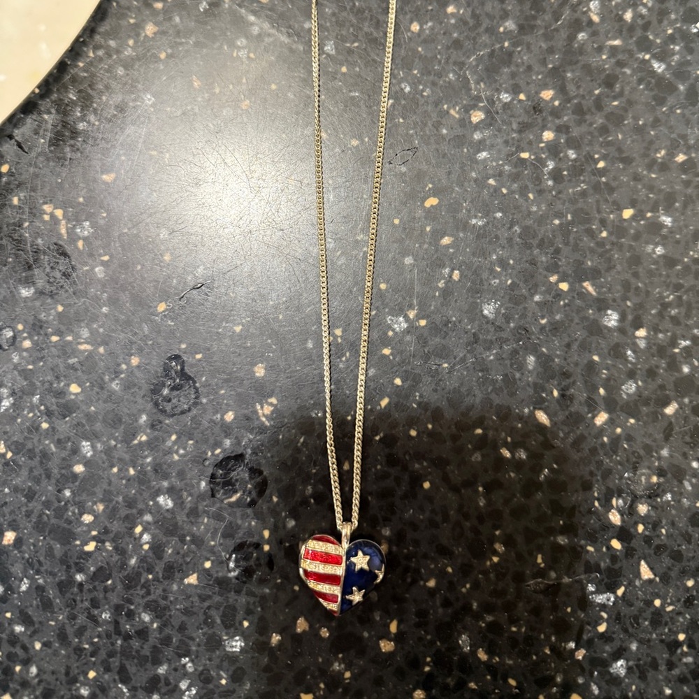 Tommy Hilfiger American flag necklace